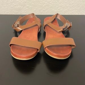 Mia Linely Two Band Sandal, Brown